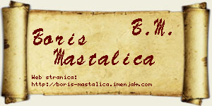Boris Mastalica vizit kartica
